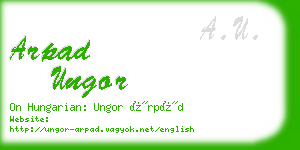 arpad ungor business card